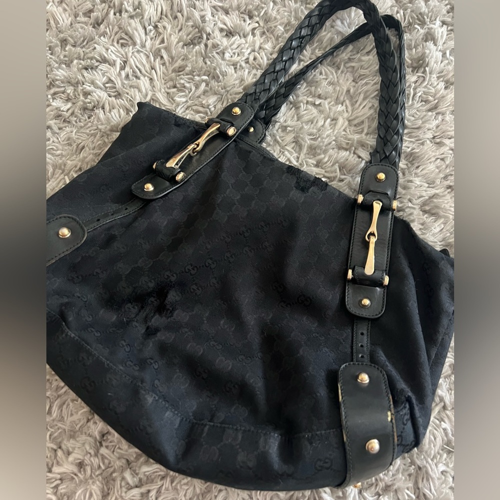 Gucci Black canvas pelham bag
